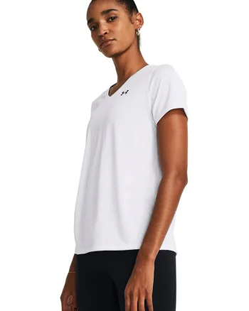 Tricou cu decolteu in V pentru antrenament Tech™, Alb