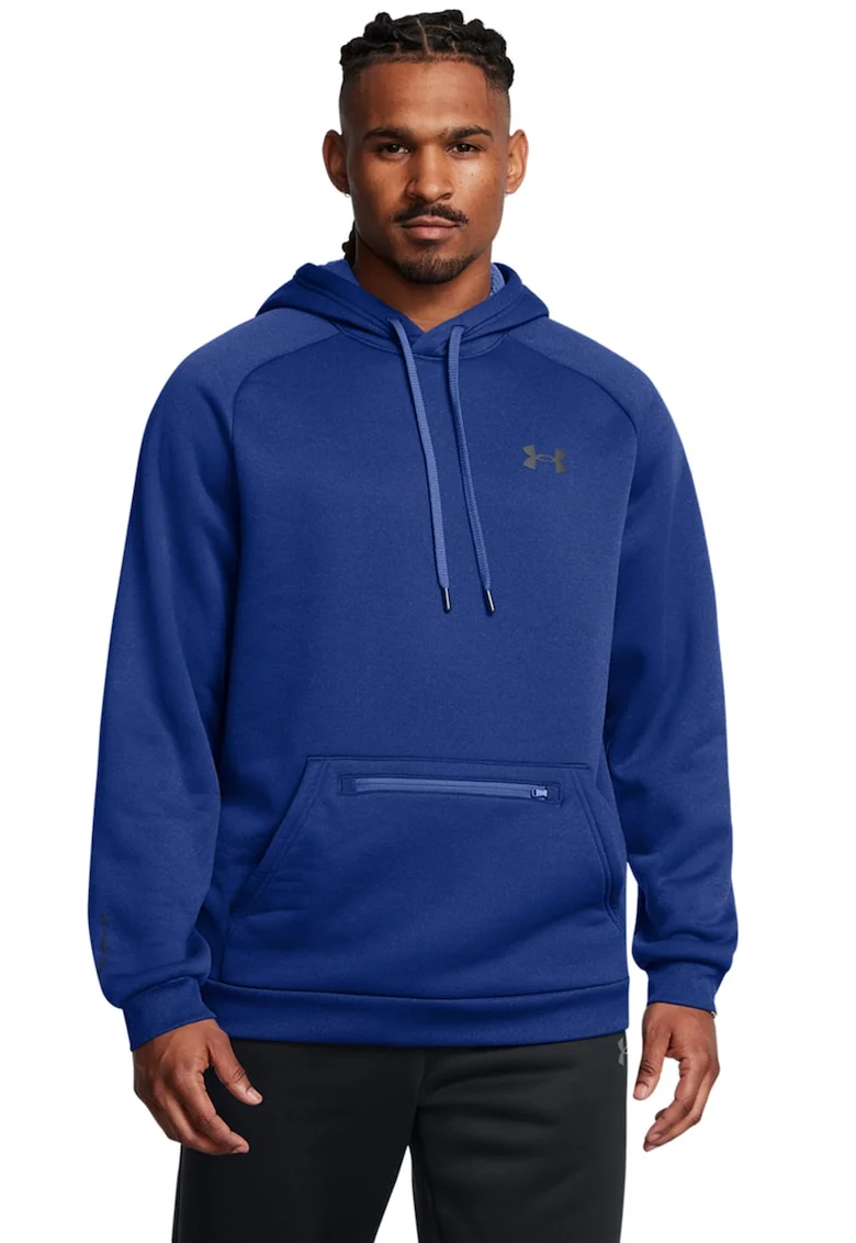Hanorac cu captuseala din fleece, pentru fitness Armour, Albastru royal
