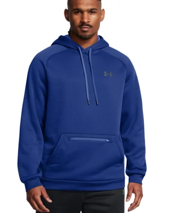 Hanorac cu captuseala din fleece, pentru fitness Armour, Albastru royal