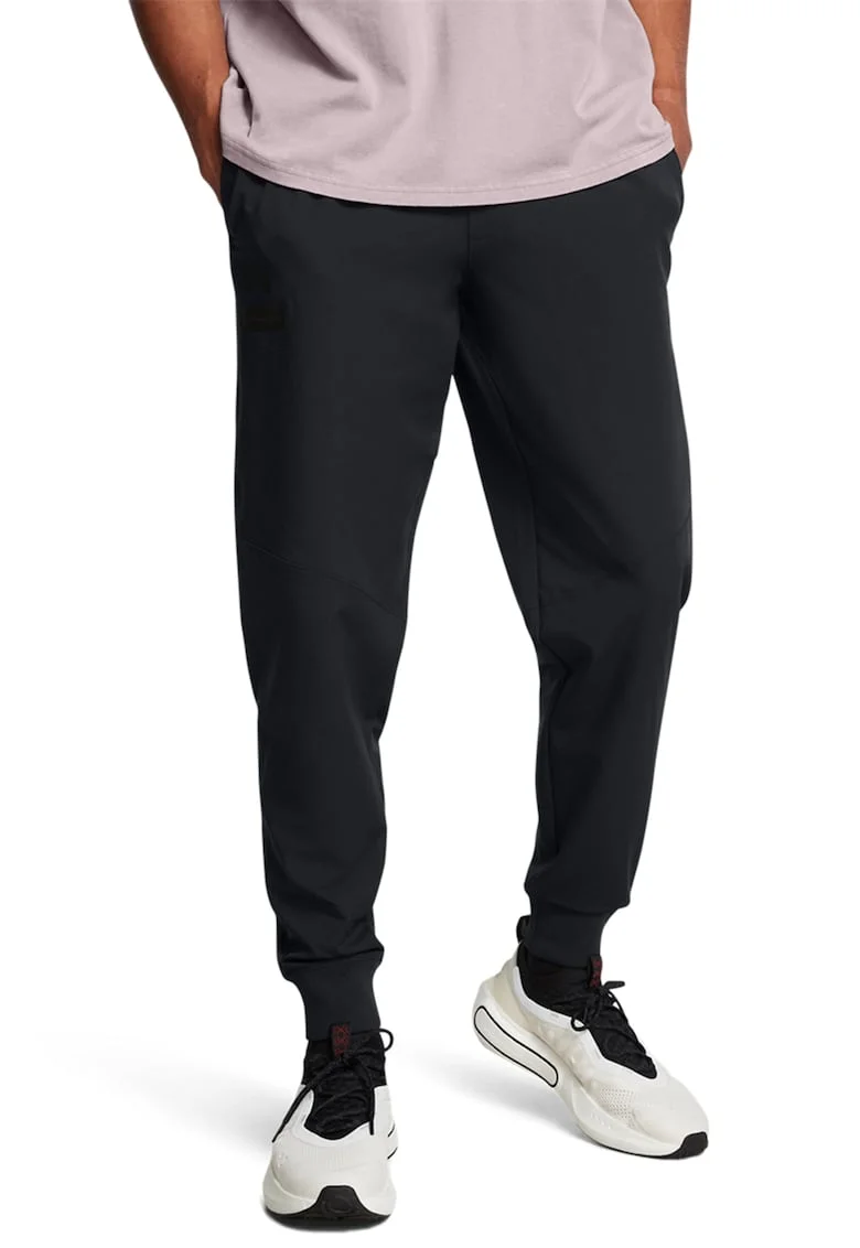 Pantaloni de trening conici, pentru fitness Sportswear, Negru