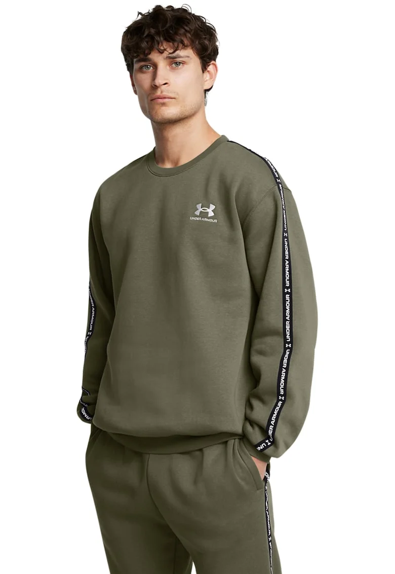 Bluza de trening din fleece, pentru fitness Icon, Kaki