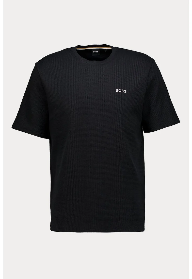 Tricou texturat de casa, Negru