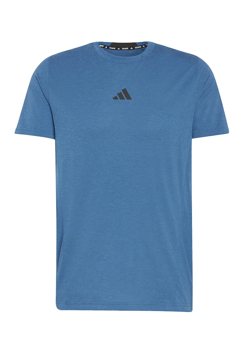 Tricou slim fit pentru fitness D4T, Albastru petrol