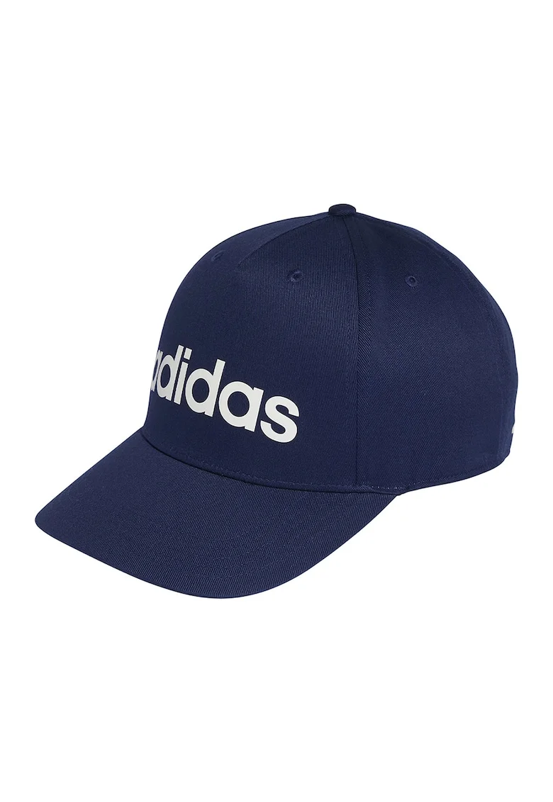Sapca baseball de bumbac cu imprimeu logo contrastant Linear, Bleumarin