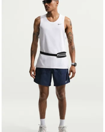 Pantaloni scurti cu model 2 in1 pentru alergare Stride, Bleumarin