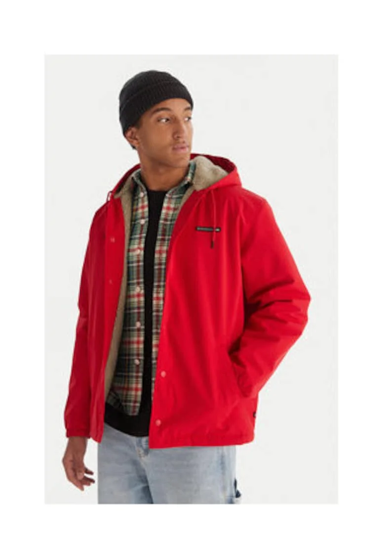 Geaca  unisex, rosie, din plastic, model EQYJK04186,