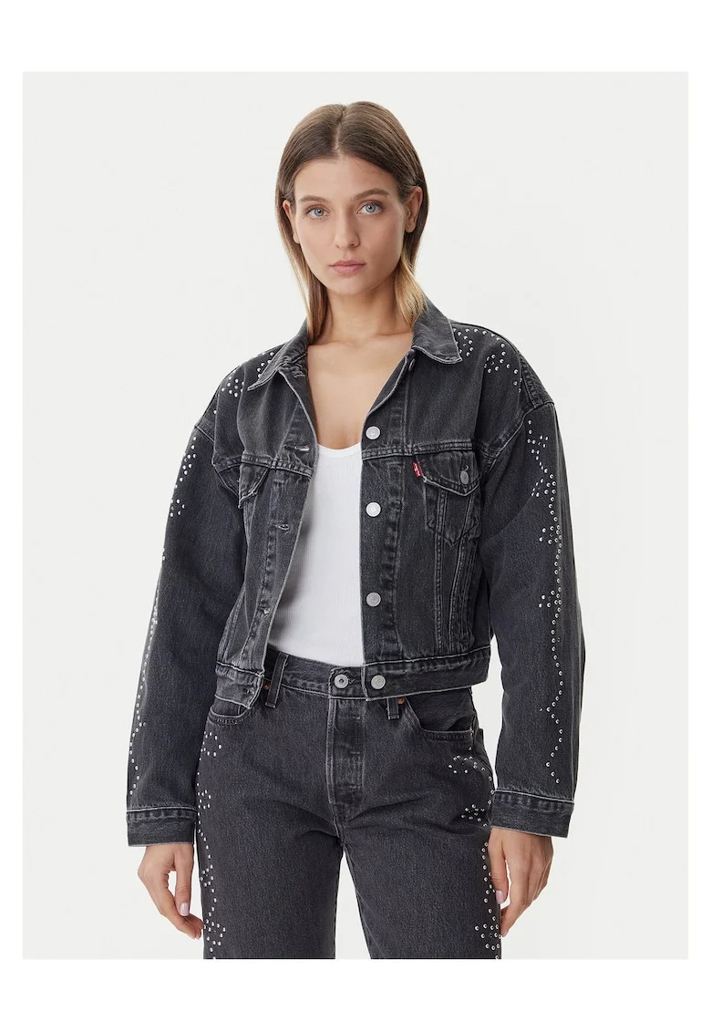 Geaca de blugi dama  neagra