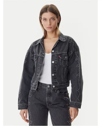 Geaca de blugi dama  neagra