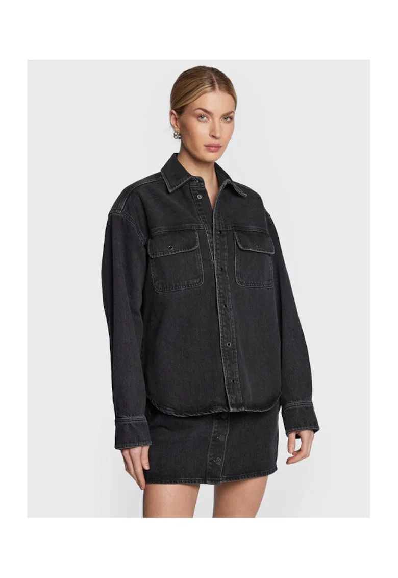 Geaca de blugi dama  negru, denim,