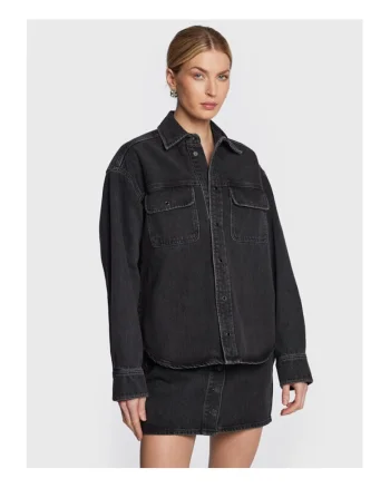 Geaca de blugi dama  negru, denim,