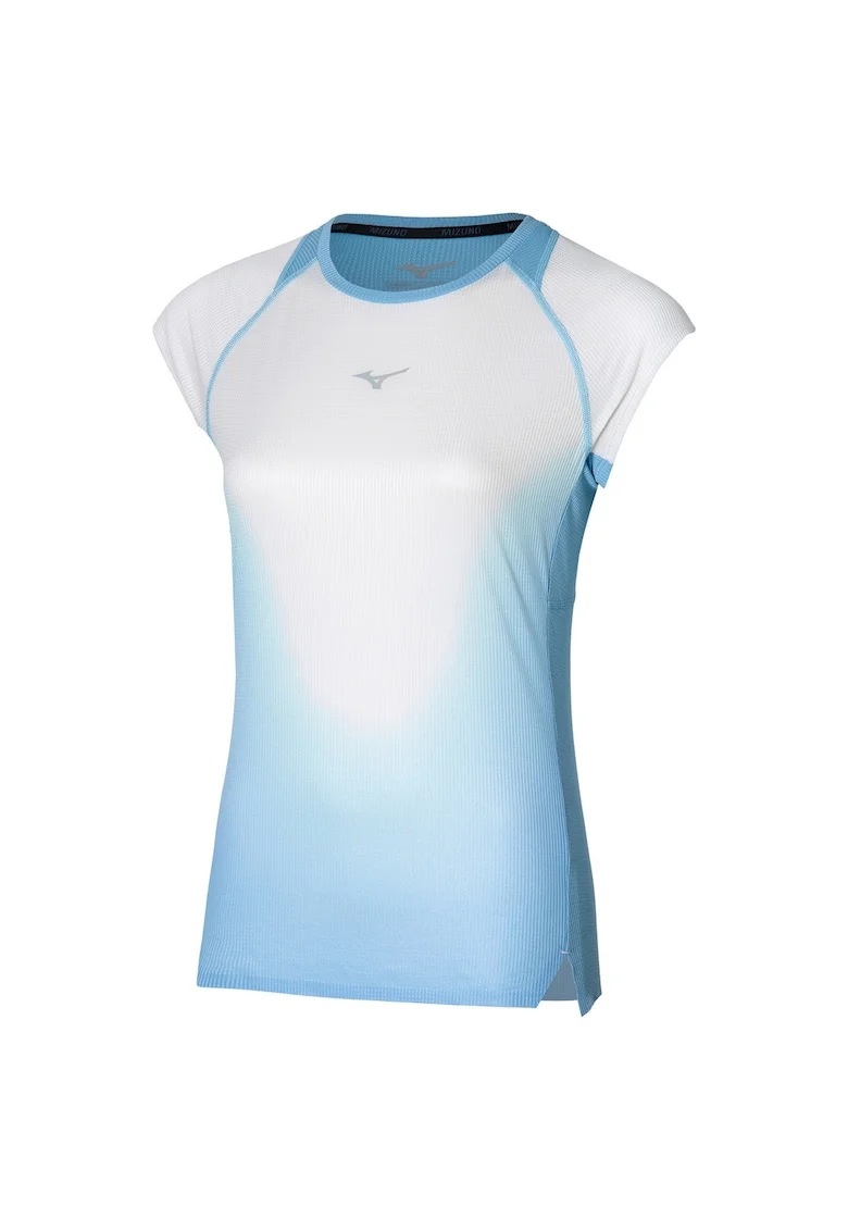 Tricou alergare dama  Aero SS 2024, Alb/Albastru