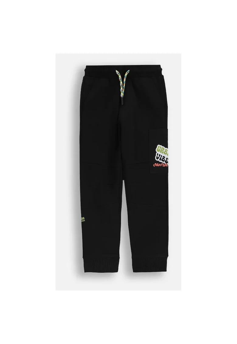 Pantaloni de trening cu imprimeu text