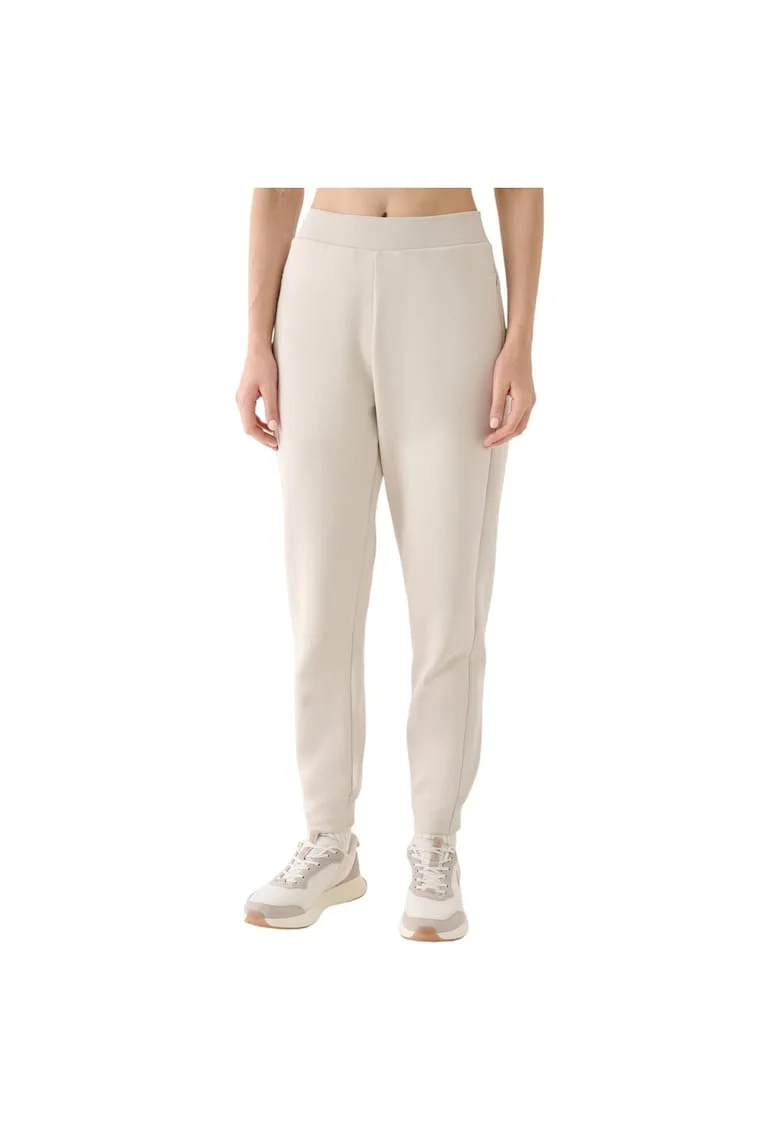 Pantaloni sport dama RAW24TTROF1152, 4F, Bumbac/Poliester, Bej