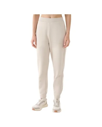 Pantaloni sport dama RAW24TTROF1152, 4F, Bumbac/Poliester, Bej