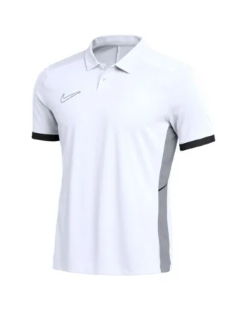 Tricou polo  Dri-Fit Academy 25 SS, poliester, alb