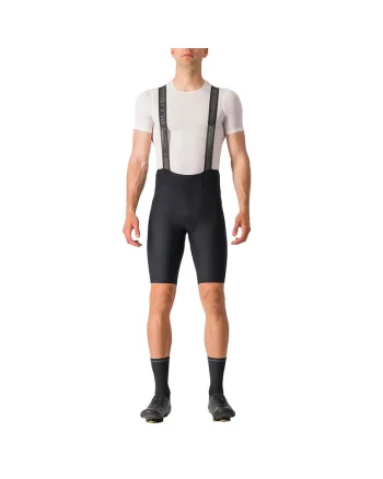 Pantaloni scurti ciclism cu bretele barbati  Espresso, Negru