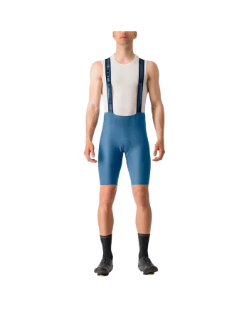 Pantaloni scurti ciclism cu bretele barbati  Espresso, Albastru