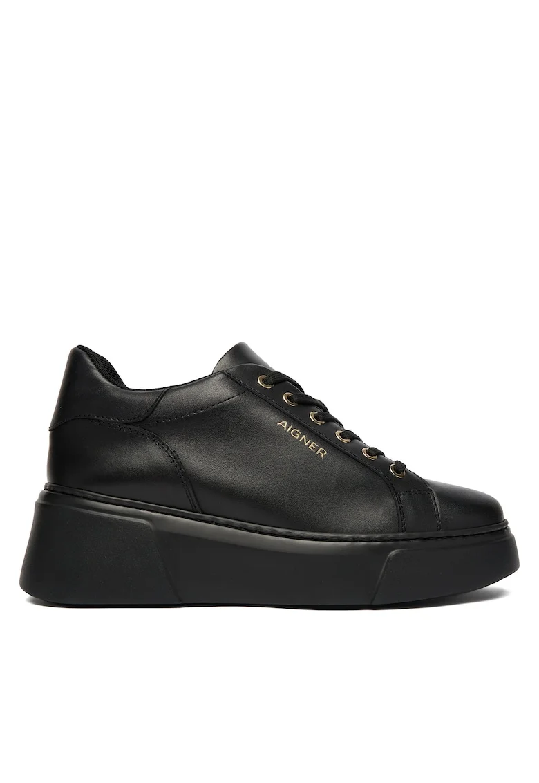 Pantofi sport dama,  sneakers, piele naturala, negru