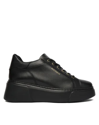 Pantofi sport dama,  sneakers, piele naturala, negru