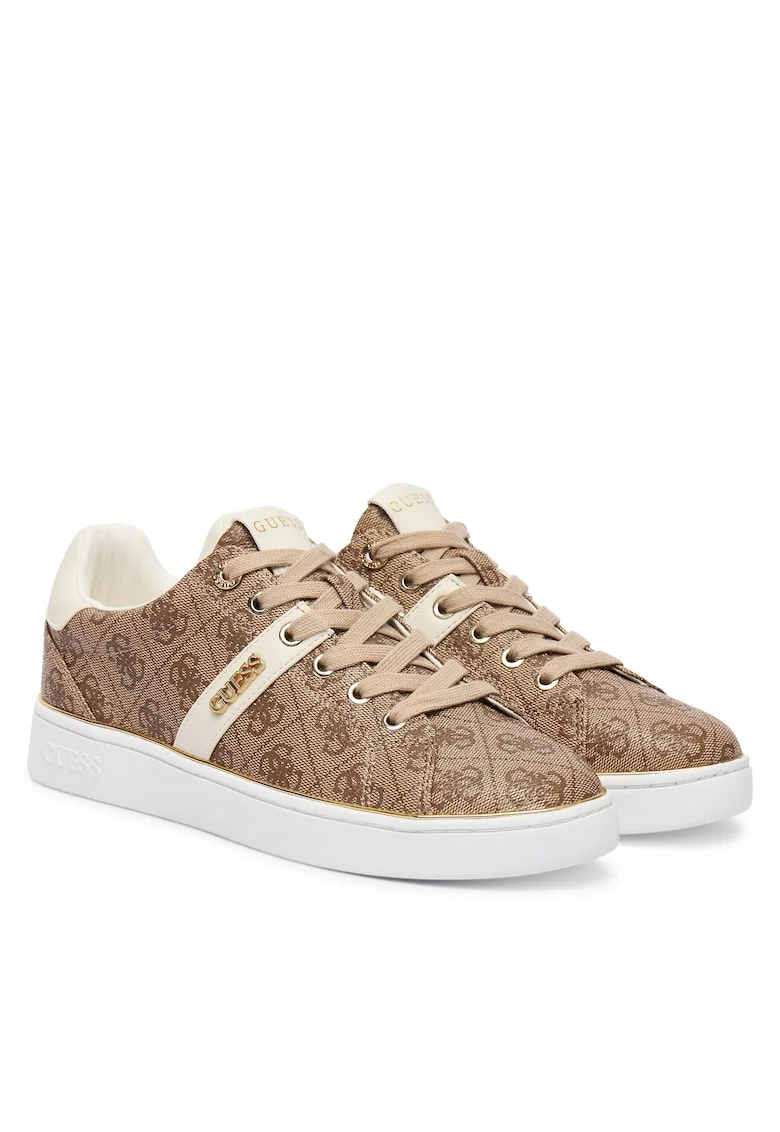 Pantofi sport dama,  sneakers ecologici, bej, piele ecologica,