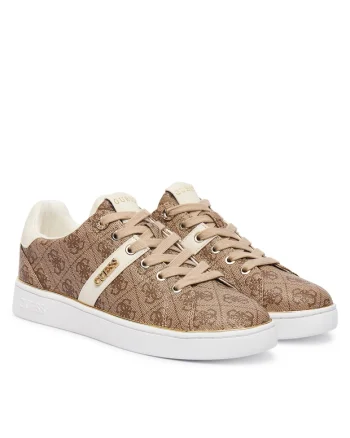 Pantofi sport dama,  sneakers ecologici, bej, piele ecologica,