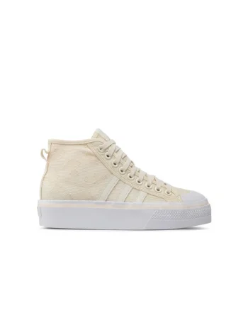 Pantofi sport dama,  Nizza Platform Mid W, alb, tesatura,