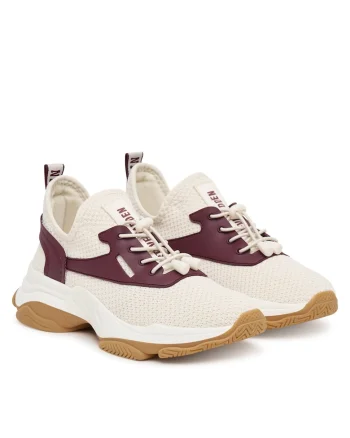 Pantofi sport dama  Ivory / Cherry, material textil,
