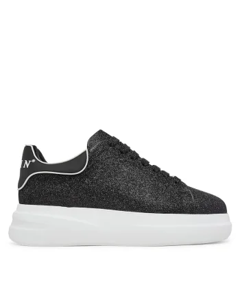 Pantofi sport sport femei  negru, material textil,