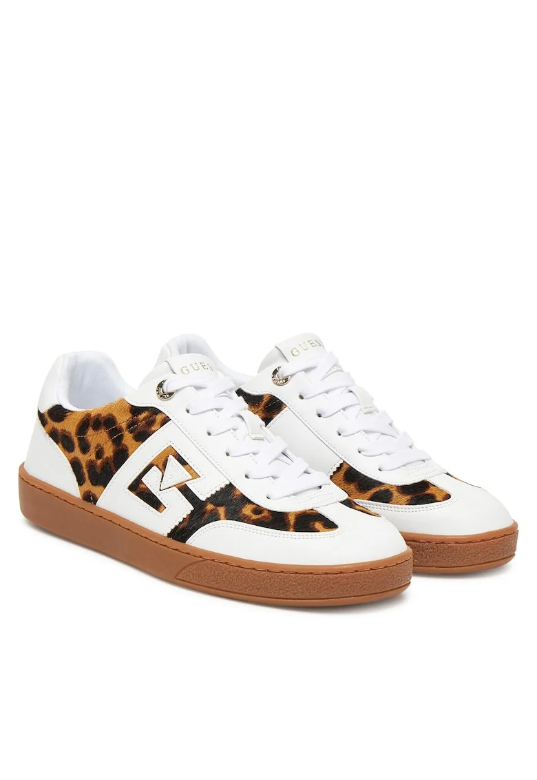 Tenisi dama  Leopa, piele naturala, FLTNC2 PEL12, alb