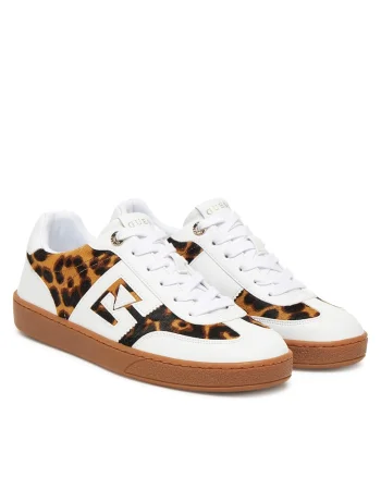 Tenisi dama  Leopa, piele naturala, FLTNC2 PEL12, alb