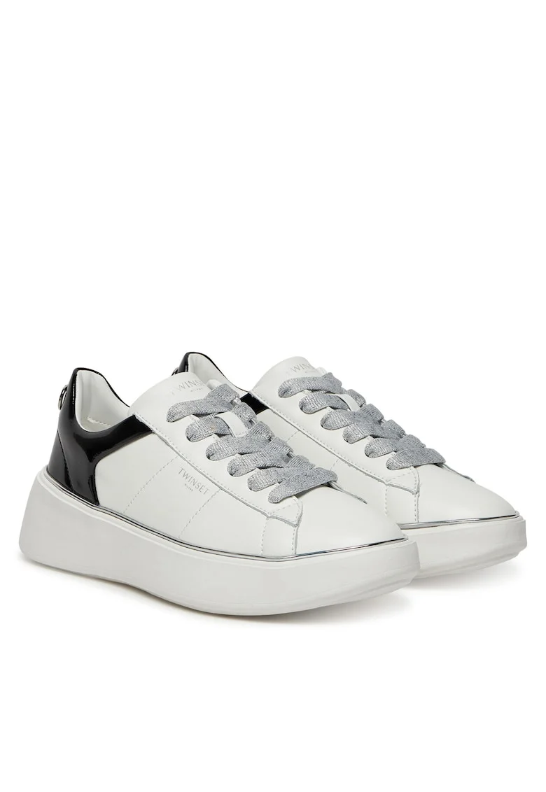 Pantofi sport dama,  Bic.Ottico/Nero, piele naturala,