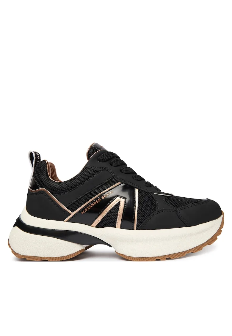 Pantofi sport dama,  Negru, piele naturala