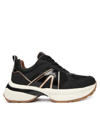 Pantofi sport dama,  Negru, piele naturala