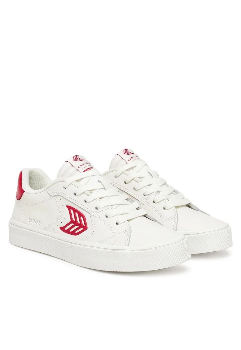 Pantofi sport dama,  Salvas, piele naturala, alb,