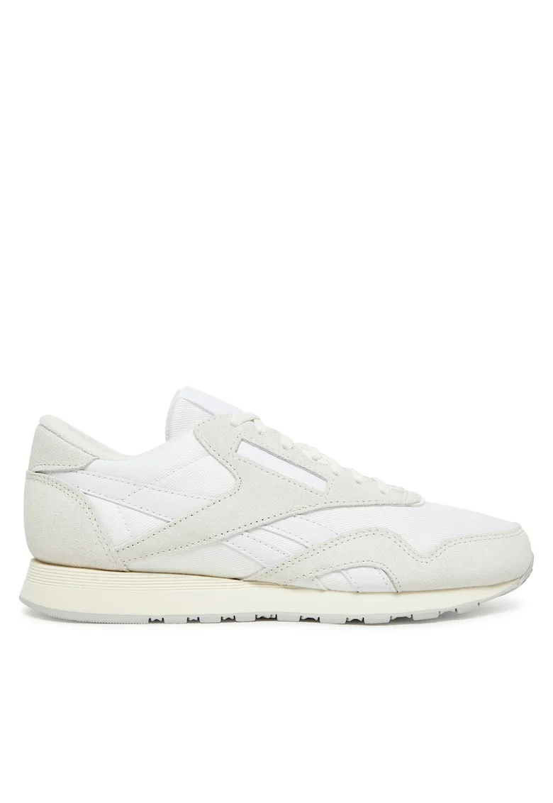 Pantofi sport dama,  CLASSIC NYLON, alb, material textil,