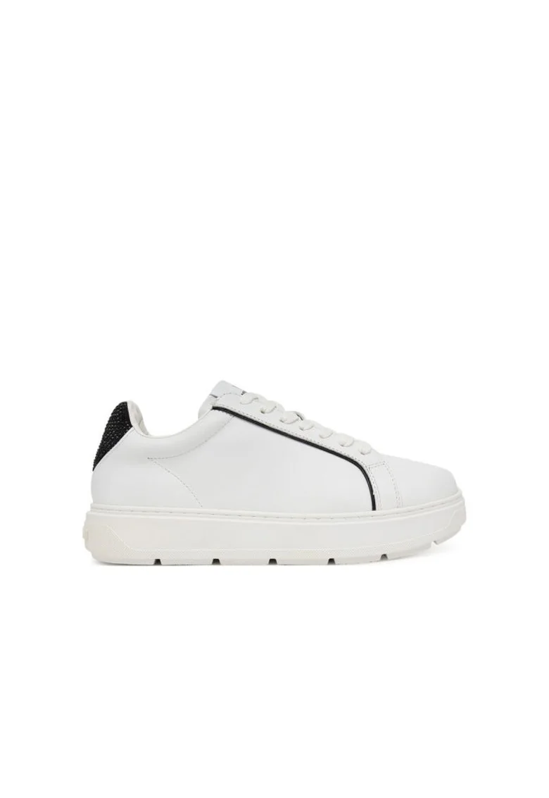 Pantofi sport dama,  sneakers Bianco/Nero, piele naturala,