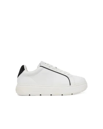 Pantofi sport dama,  sneakers Bianco/Nero, piele naturala,