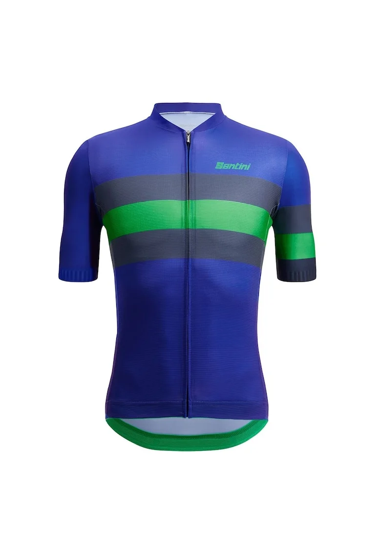 Tricou ciclism barbati  Eco Sleek Bengal, Verde/Albastru