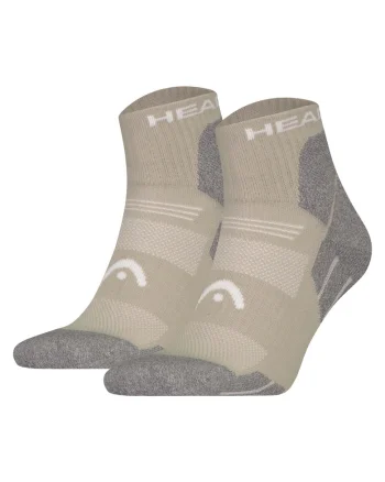 Set de 2 perechi de sosete scurte cu model unisex, pentru drumetii All Climates, Maro taupe
