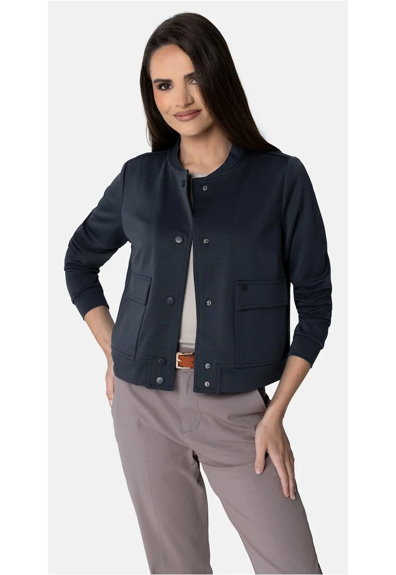 Jacheta bomber usoara cu maneci lungi,  J-Kalia, denim, Albastru denim
