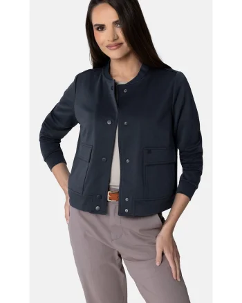 Jacheta bomber usoara cu maneci lungi,  J-Kalia, denim, Albastru denim