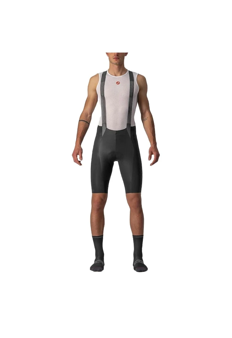 Pantaloni scurti ciclism cu bretele barbati  Free Aero RC SS 2024, Negru