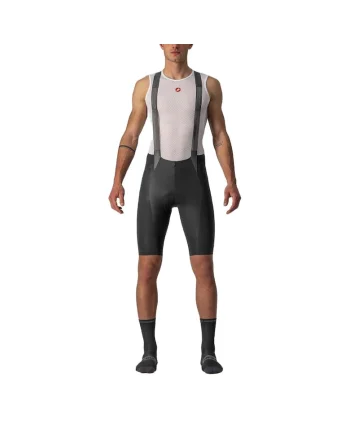 Pantaloni scurti ciclism cu bretele barbati  Free Aero RC SS 2024, Negru