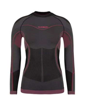 Bluza termoactiva dama,  Polester, Negru/Roz,