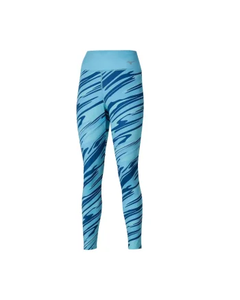 Colanti alergare dama  7/8 Printed, Albastru