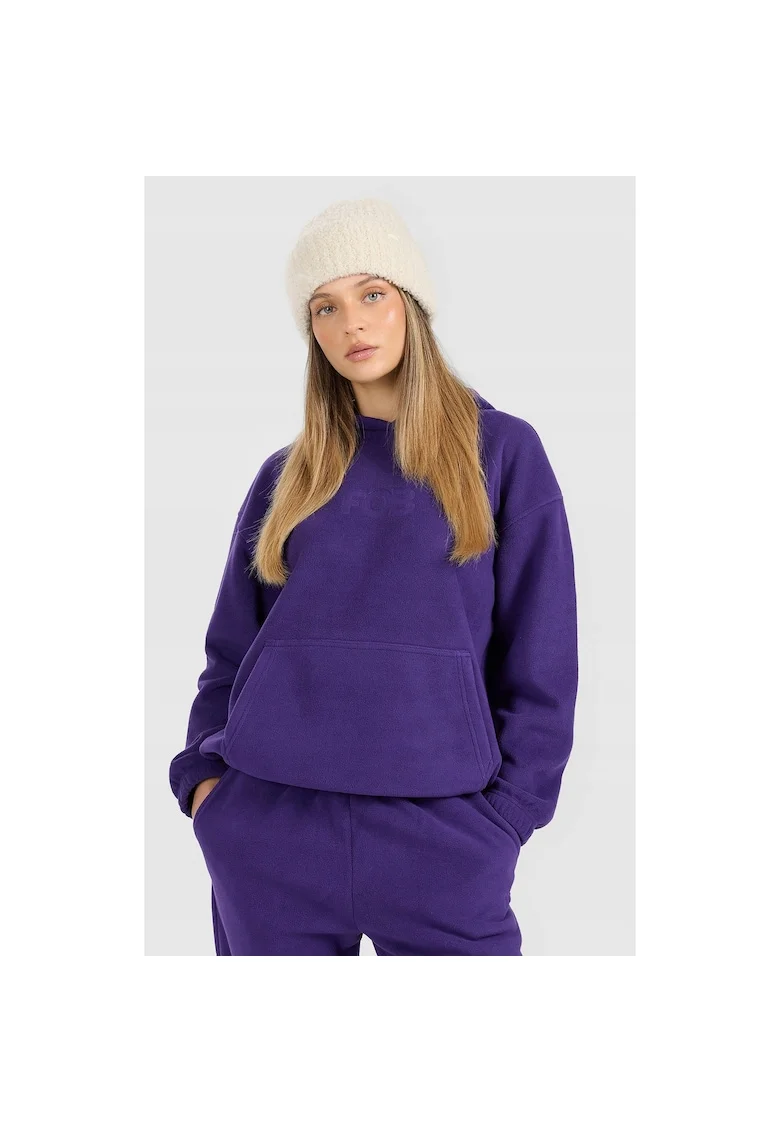 Hanorac sport  polar cu gluga, confortabil, violet, Violet