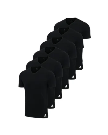 Set de tricouri de casa cu decolteu in V - 6 piese, Negru