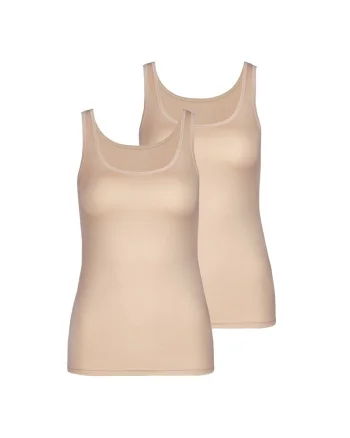 Set de top-uri de casa slim fit - 2 piese, Bej