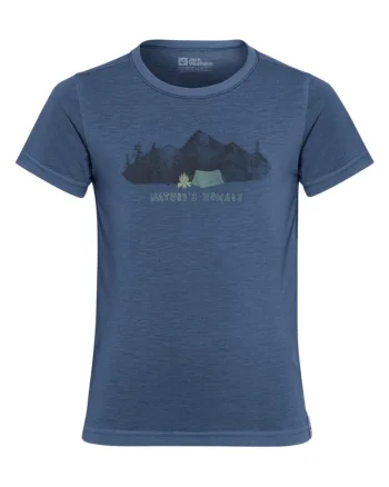 Tricou copii  Hiking Graphic SS 2025-Bleumarin-140