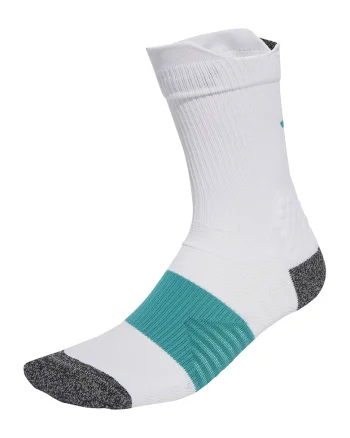 Sosete unisex cu logo pe partea din spate, pentru alergare, Alb/Verde/Gri